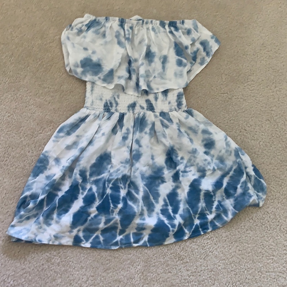 off the shoulder tie dye dress